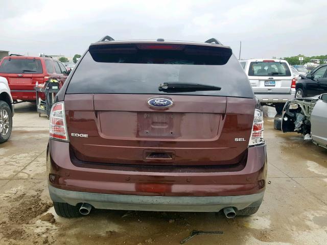 2FMDK3JC7ABA17167 - 2010 FORD EDGE SEL BURGUNDY photo 9