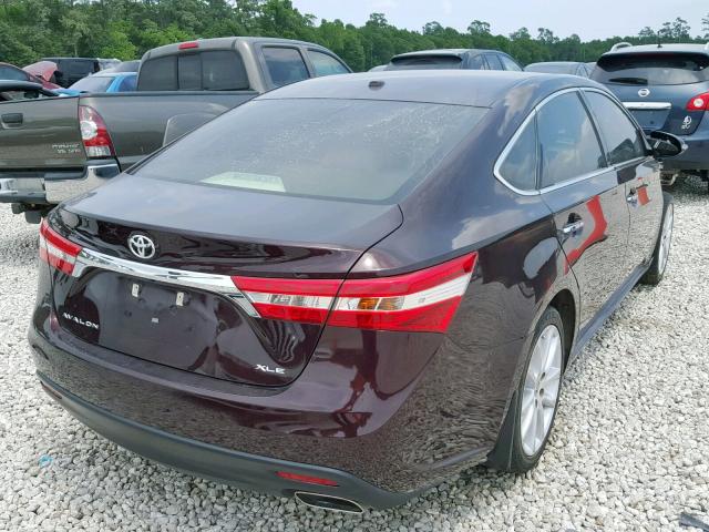 4T1BK1EB0DU073379 - 2013 TOYOTA AVALON BAS MAROON photo 4