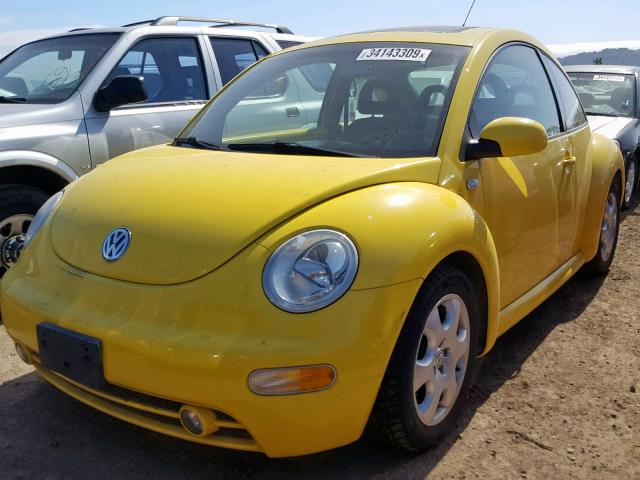 3VWCK21C22M418360 - 2002 VOLKSWAGEN NEW BEETLE Gelb Foto 2