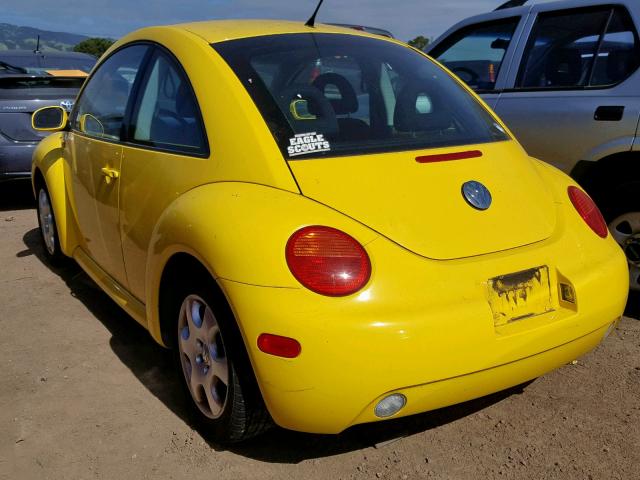 3VWCK21C22M418360 - 2002 VOLKSWAGEN NEW BEETLE Gelb Foto 3
