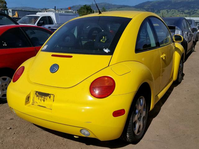 3VWCK21C22M418360 - 2002 VOLKSWAGEN NEW BEETLE Gelb Foto 4