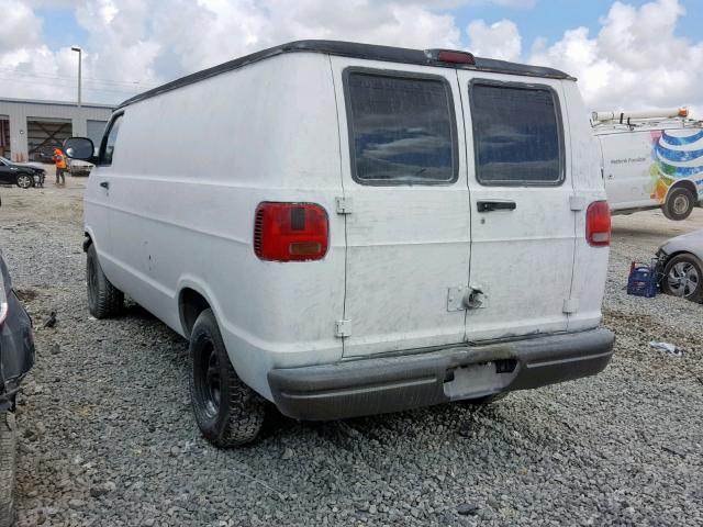 2B7HB11X91K536895 - 2001 DODGE RAM VAN B1 WHITE photo 3