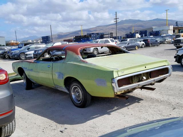 WH23G3G254492 - 1973 DODGE CHARGER GREEN photo 3