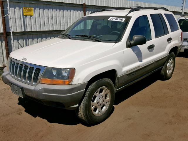 1J4GX48S71C627442 - 2001 JEEP GRAND CHER WHITE photo 2