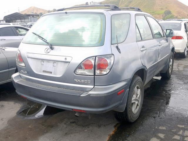 JTJGF10U130153820 - 2003 LEXUS RX 300 SILVER photo 4