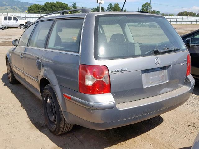 WVWYH63B73E400477 - 2003 VOLKSWAGEN PASSAT GLX GRAY photo 3