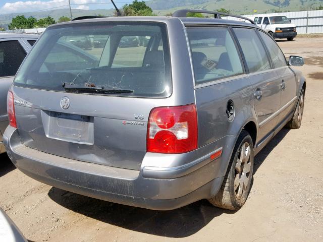 WVWYH63B73E400477 - 2003 VOLKSWAGEN PASSAT GLX GRAY photo 4