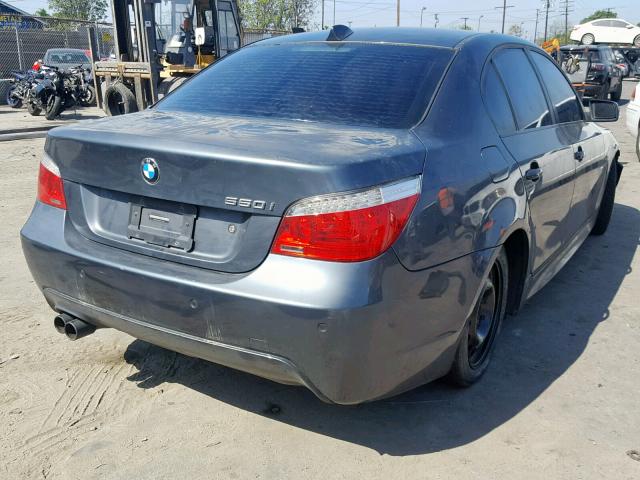 WBANW53548CT51266 - 2008 BMW 550 I GRAY photo 4