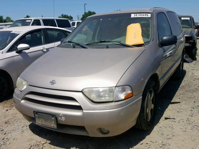 4N2ZN15T61D803016 - 2001 NISSAN QUEST GXE GOLD photo 2