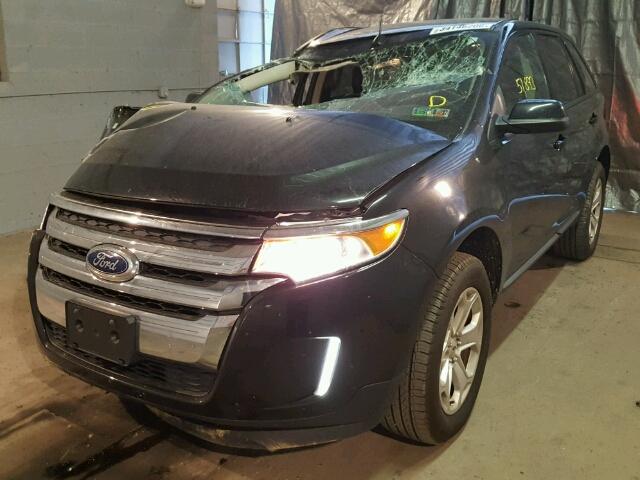 2FMDK4JC2DBB56312 - 2013 FORD EDGE SEL A BLACK photo 2