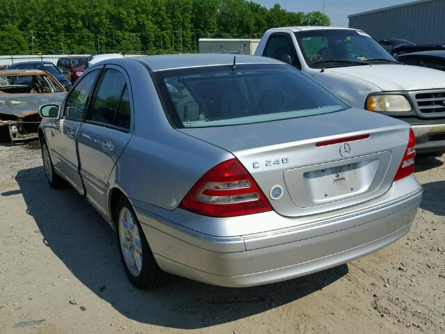 WDBRF61J02F205798 - 2002 MERCEDES-BENZ C 240 SILVER photo 3