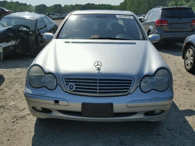 WDBRF61J02F205798 - 2002 MERCEDES-BENZ C 240 SILVER photo 9