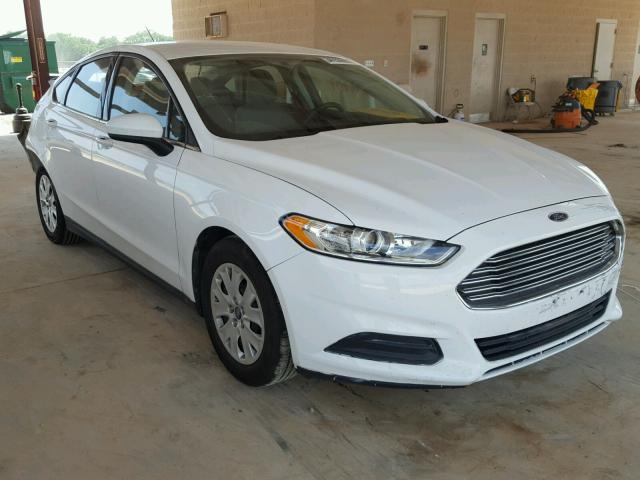 3FA6P0G72DR137512 - 2013 FORD FUSION S WHITE photo 1