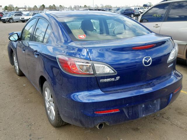 JM1BL1W71D1723933 - 2013 MAZDA 3 I BLUE photo 3