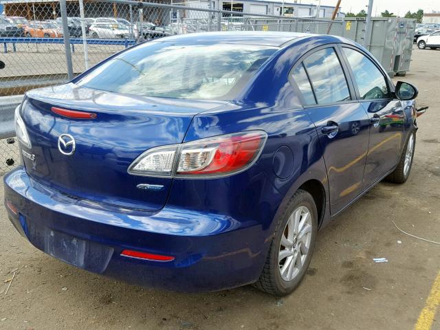 JM1BL1W71D1723933 - 2013 MAZDA 3 I BLUE photo 4