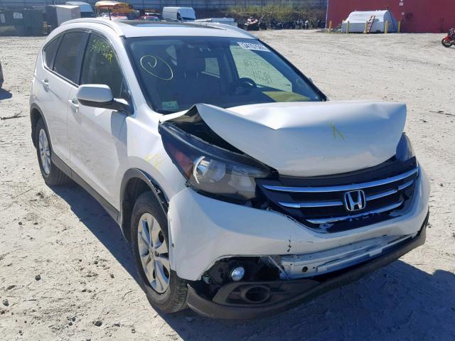 5J6RM4H7XCL042953 - 2012 HONDA CR-V EXL WHITE photo 1