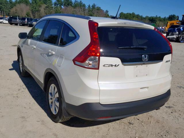 5J6RM4H7XCL042953 - 2012 HONDA CR-V EXL WHITE photo 3