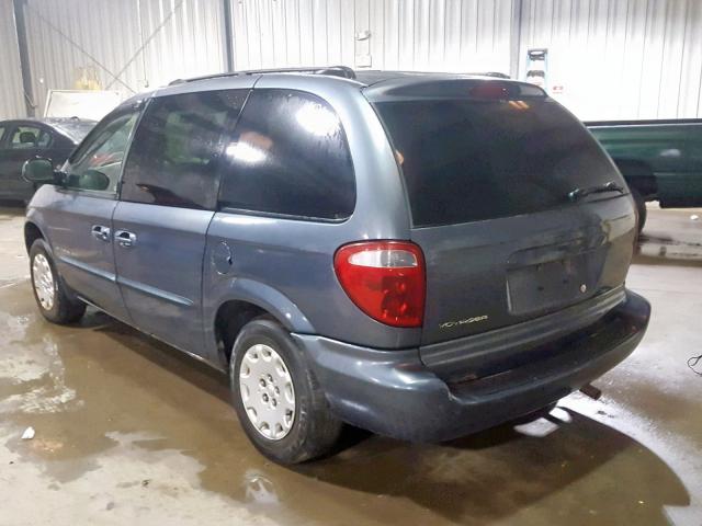 1C4GJ45381B151809 - 2001 CHRYSLER VOYAGER LX BLUE photo 3