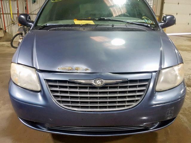 1C4GJ45381B151809 - 2001 CHRYSLER VOYAGER LX BLUE photo 9