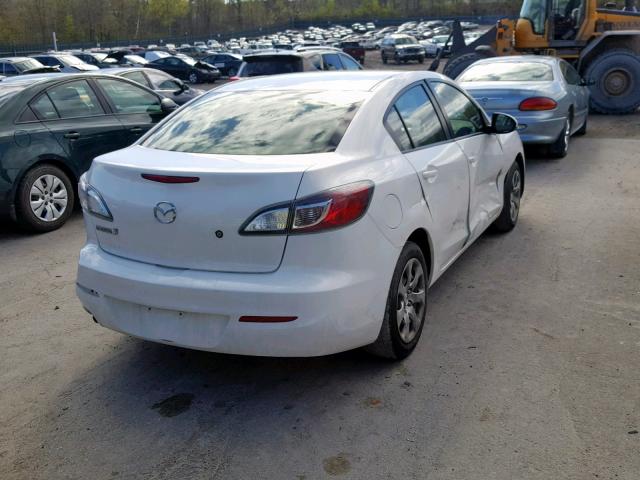 JM1BL1TG6D1824258 - 2013 MAZDA 3 I WHITE photo 4