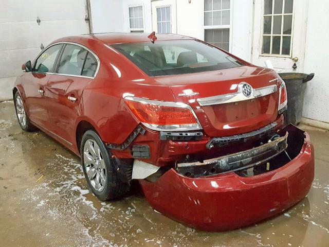 1G4GC5ED7BF295169 - 2011 BUICK LACROSSE C MAROON photo 3