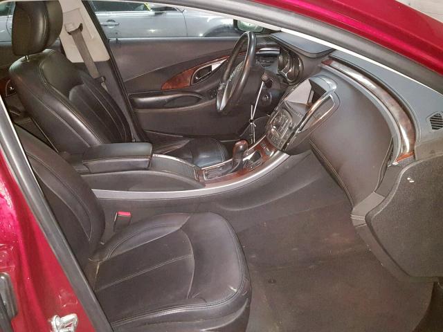 1G4GC5ED7BF295169 - 2011 BUICK LACROSSE C MAROON photo 5