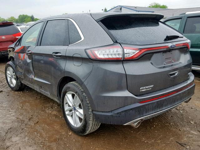 2FMPK4J8XHBB09558 - 2017 FORD EDGE SEL SILVER photo 3