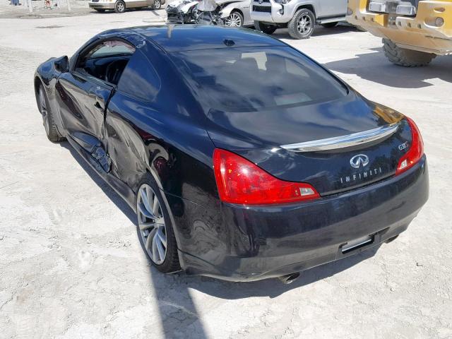 JNKCV64E39M604380 - 2009 INFINITI G37 BASE BLACK photo 3