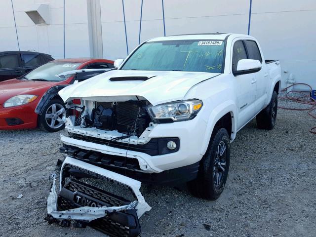 5TFAZ5CN0GX007286 - 2016 TOYOTA TACOMA DOU WHITE photo 2