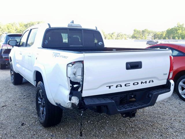 5TFAZ5CN0GX007286 - 2016 TOYOTA TACOMA DOU WHITE photo 3