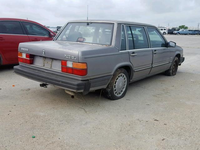 YV1FX8844K1391818 - 1989 VOLVO 740 GL GRAY photo 4