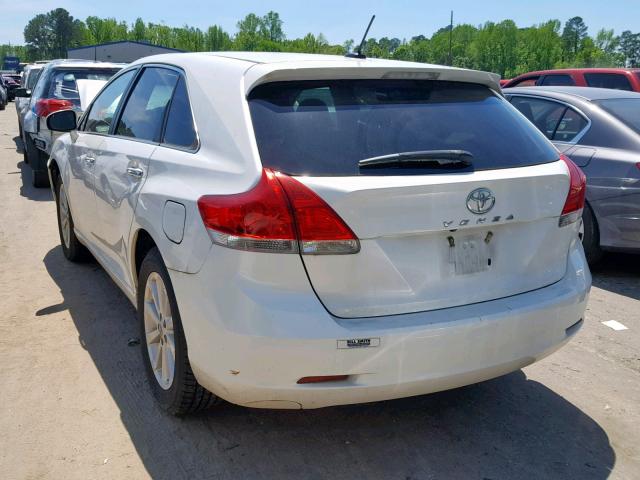 4T3ZA3BB5BU051786 - 2011 TOYOTA VENZA WHITE photo 3