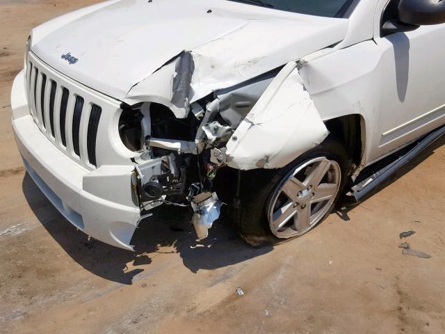 1J4NT4FB1AD549367 - 2010 JEEP COMPASS SP WHITE photo 9