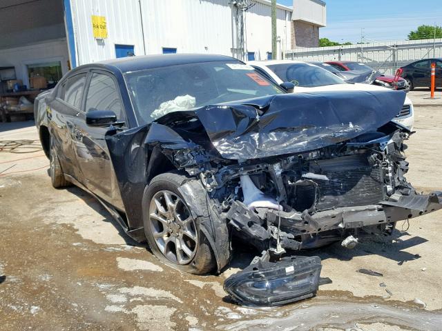 2C3CDXJG4GH357617 - 2016 DODGE CHARGER SX BLACK photo 1