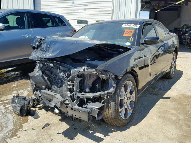 2C3CDXJG4GH357617 - 2016 DODGE CHARGER SX BLACK photo 2