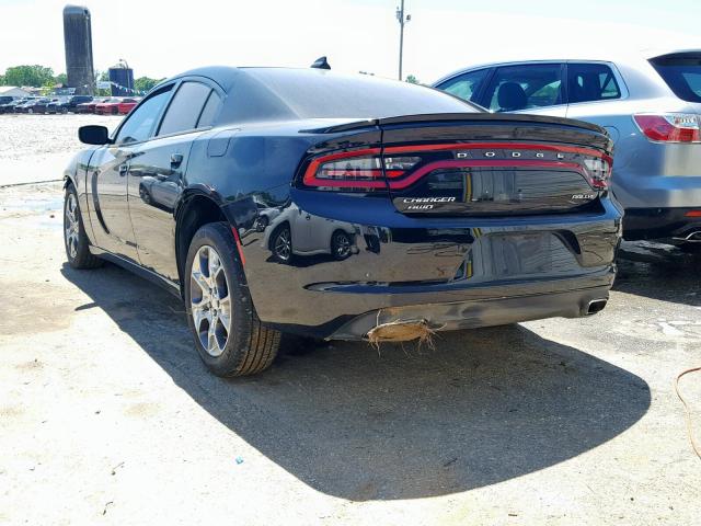 2C3CDXJG4GH357617 - 2016 DODGE CHARGER SX BLACK photo 3