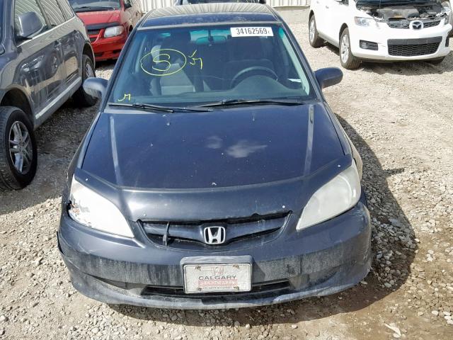 2HGES15434H923450 - 2004 HONDA CIVIC DX BLACK photo 9