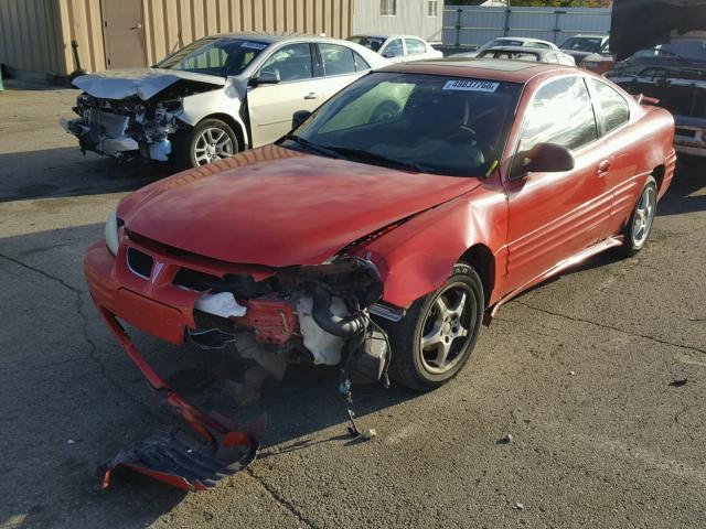 1G2NF12TX1M647232 - 2001 PONTIAC GRAND AM S RED photo 2