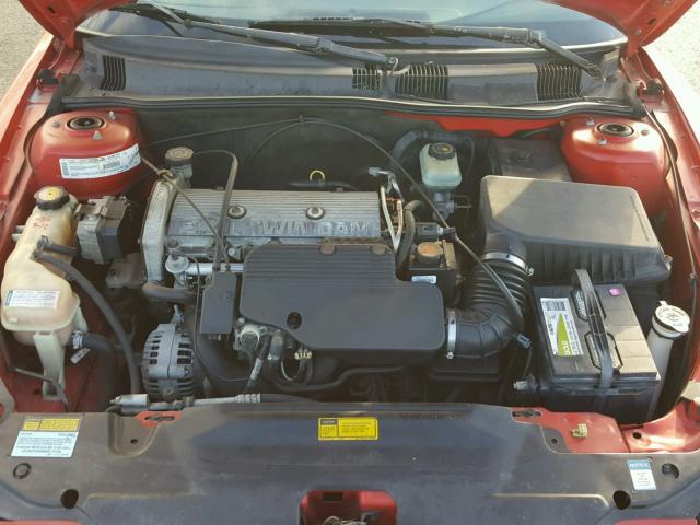 1G2NF12TX1M647232 - 2001 PONTIAC GRAND AM S RED photo 7