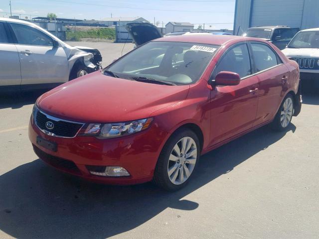 KNAFW4A36D5659165 - 2013 KIA FORTE SX RED photo 2