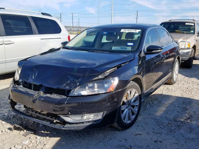 1VWCH7A33CC023151 - 2012 VOLKSWAGEN PASSAT SEL BLACK photo 2