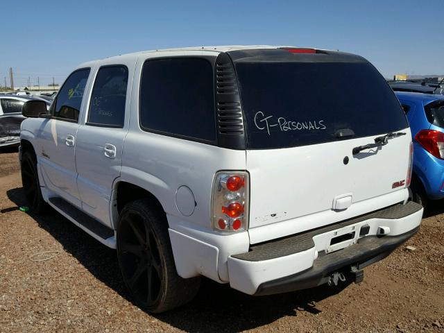 1GKEK63U55J258988 - 2005 GMC YUKON DENA WHITE photo 3