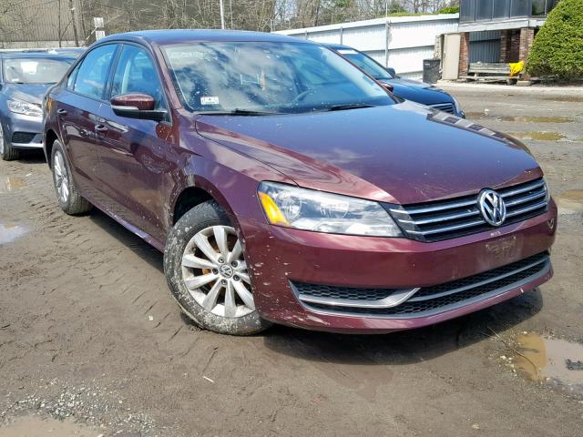 1VWAP7A34DC129233 - 2013 VOLKSWAGEN PASSAT S BURGUNDY photo 1