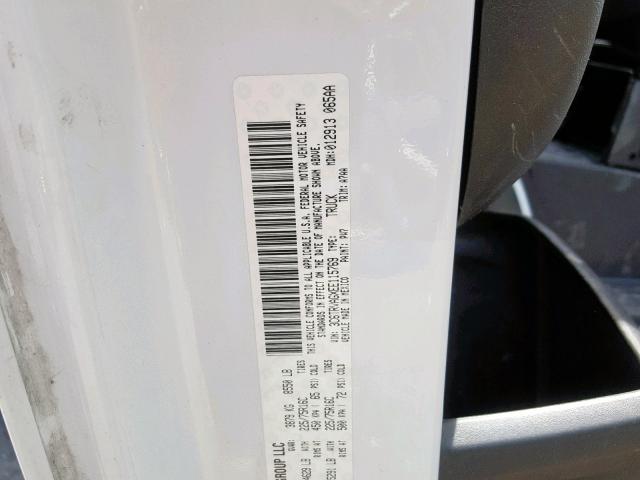 3C6TRVAGXEE115769 - 2014 RAM PROMASTER 白色 照片 10