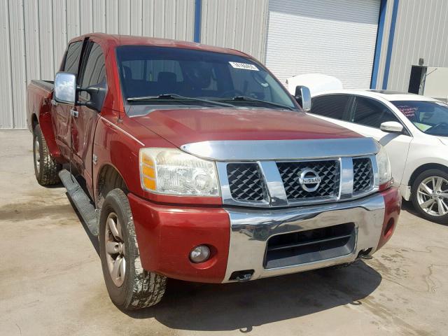 1N6AA07A84N591376 - 2004 NISSAN TITAN XE RED photo 1