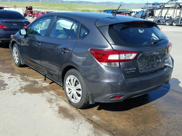 4S3GTAA65J3710557 - 2018 SUBARU IMPREZA CHARCOAL photo 3