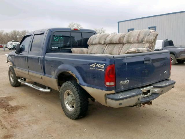 1FTNW21F81EA15319 - 2001 FORD F250 SUPER BLUE photo 3