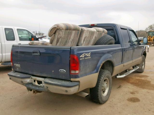 1FTNW21F81EA15319 - 2001 FORD F250 SUPER BLUE photo 4