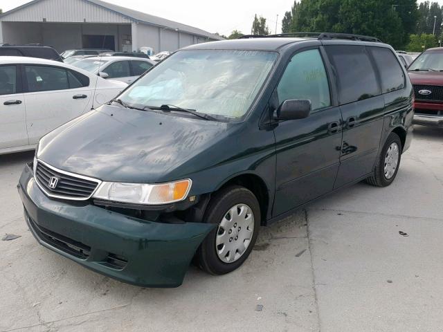 2HKRL1853YH616309 - 2000 HONDA ODYSSEY LX GREEN photo 2