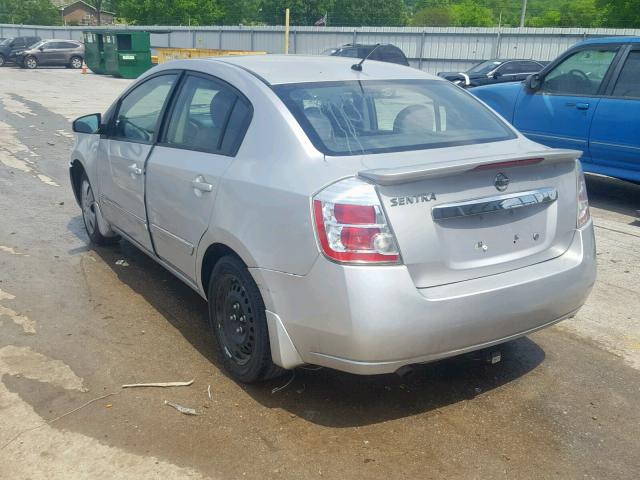 3N1AB6AP0CL680618 - 2012 NISSAN SENTRA 2.0 SILVER photo 3